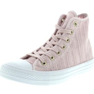 Converse Women's Chuck Taylor All Star Hi Herringbone Mesh in Blush 
Women’s 7